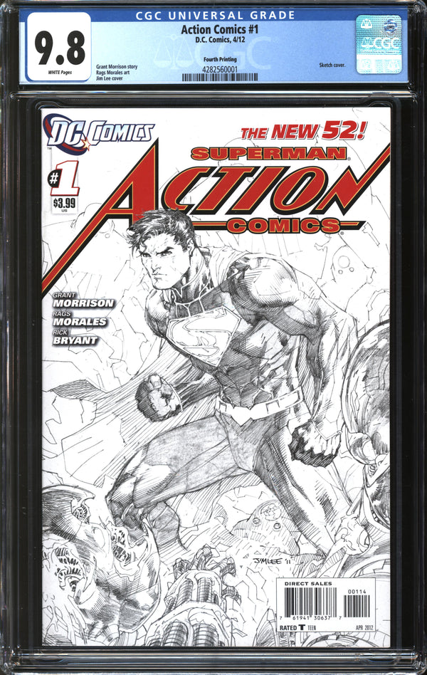 Action Comics (2011) # 1 Fourth Printing CGC 9.8 NM/MT