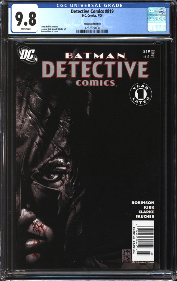 Detective Comics (1937) #819 Newsstand Edition CGC 9.8 NM/MT