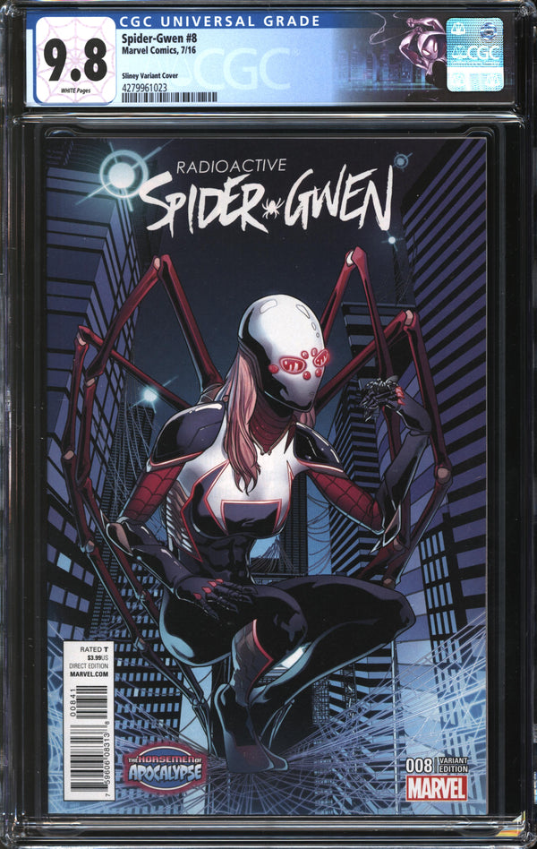 Spider-Gwen (Dec. 2015) # 8 Will Sliney Variant CGC 9.8 NM/MT