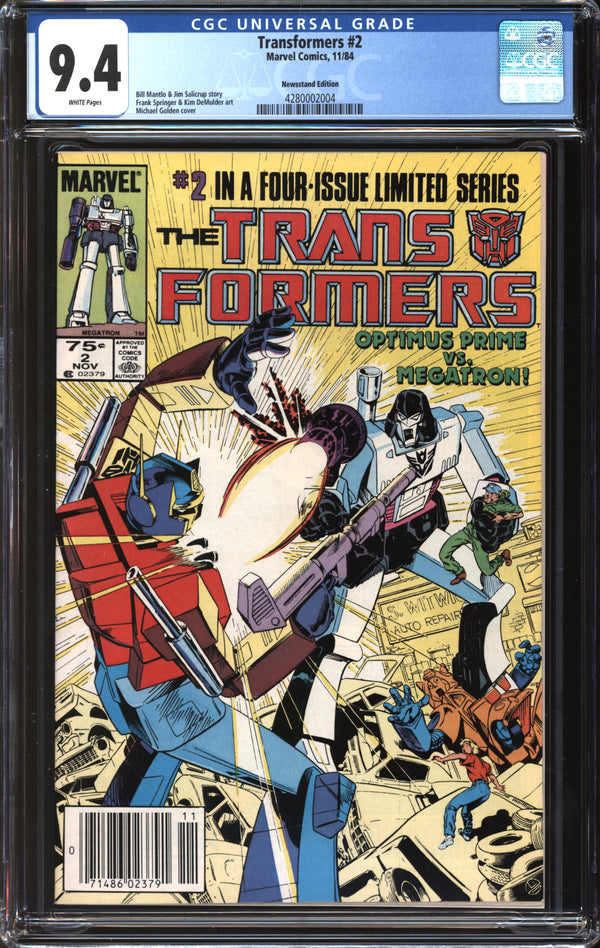 Transformers (1984) # 2 Newsstand Edition CGC 9.4 NM