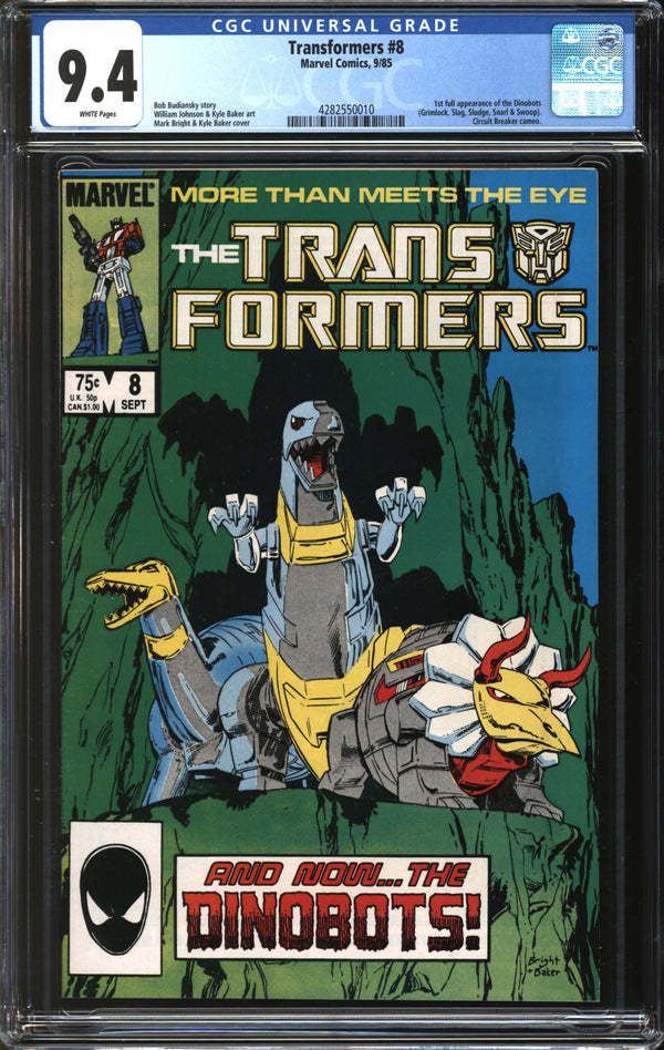 Transformers (1984) # 8 CGC 9.4 NM