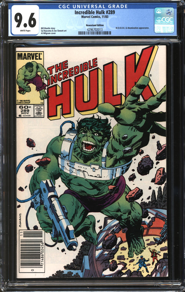 Incredible Hulk (1962) #289 Newsstand Edition CGC 9.6 NM+