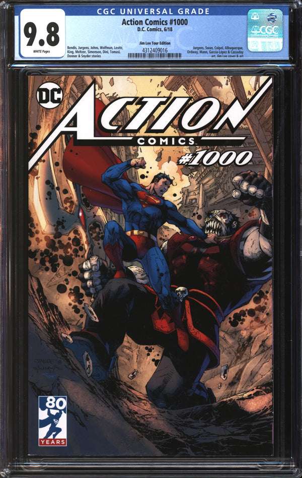 Action Comics (2016) #1000 Jim Lee Tour Edition CGC 9.8 NM/MT