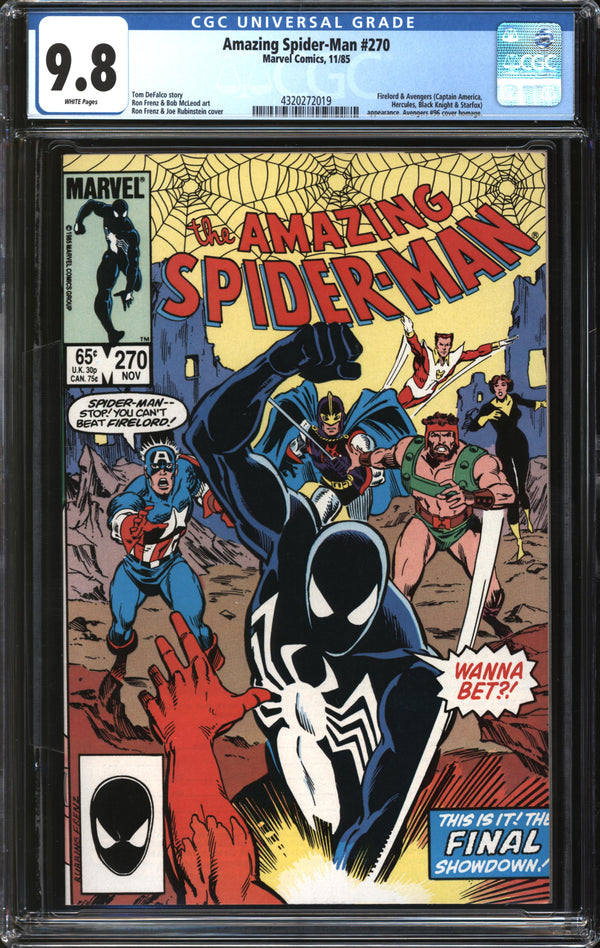 Amazing Spider-Man (1963) #270 CGC 9.8 NM/MT