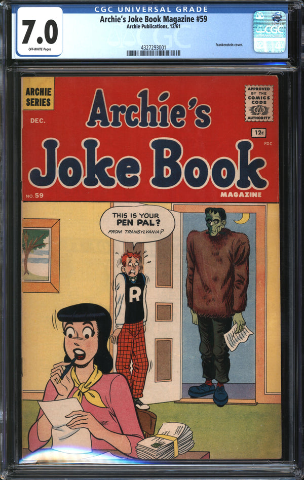 Archie's Joke Book Magazine (1953) #59 CGC 7.0 FN/VF