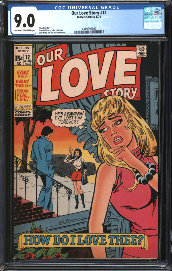 Our Love Story (1969) #12 CGC 9.0 VF/NM
