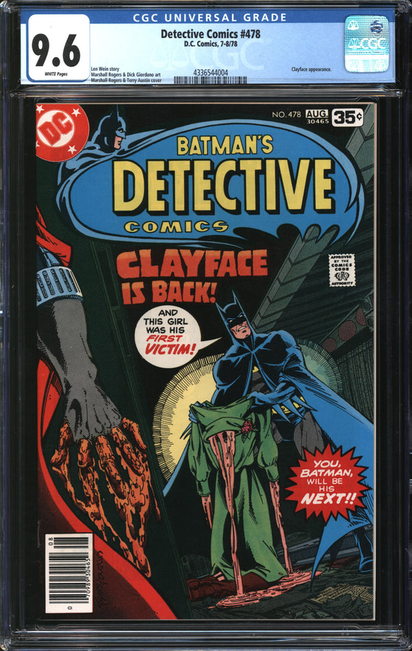 Detective Comics (1937) #478 CGC 9.6 NM+