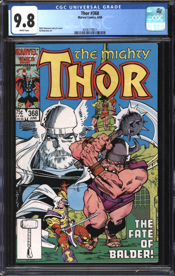 Thor (1966) #368 CGC 9.8 NM/MT