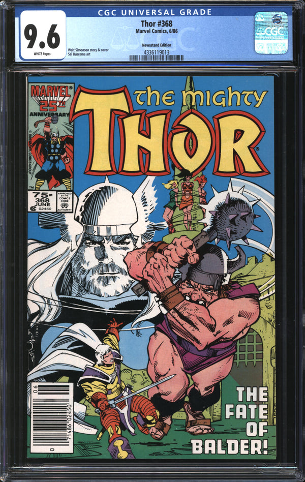 Thor (1966) #368 Newsstand Edition CGC 9.6 NM+