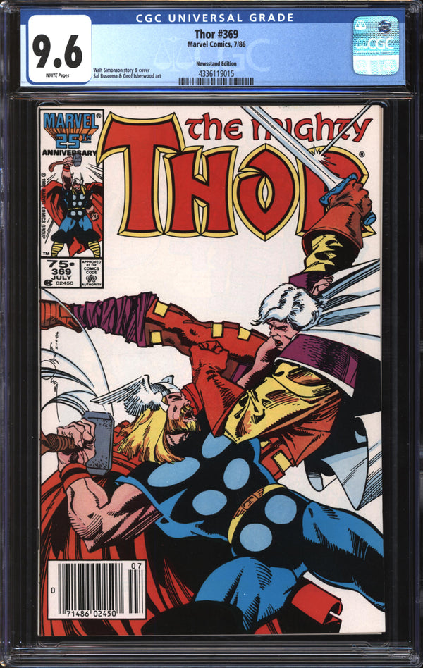 Thor (1966) #369 Newsstand Edition CGC 9.6 NM+