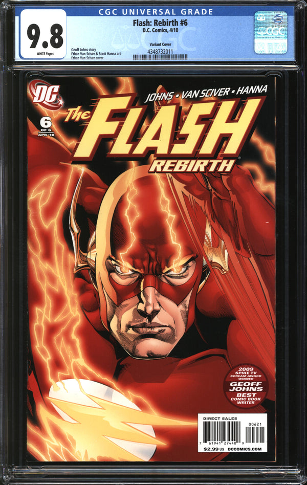Flash: Rebirth (2009) #6 Variant Cover CGC 9.8 NM/MT