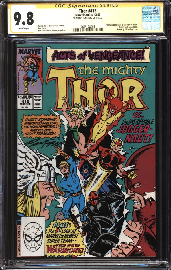 Thor (1966) #412 CGC Signature Series 9.8 NM/MT