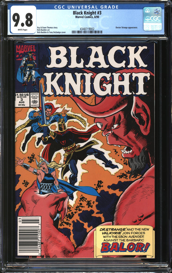 Black Knight (1990) #3 Newsstand Edition CGC 9.8 NM/MT