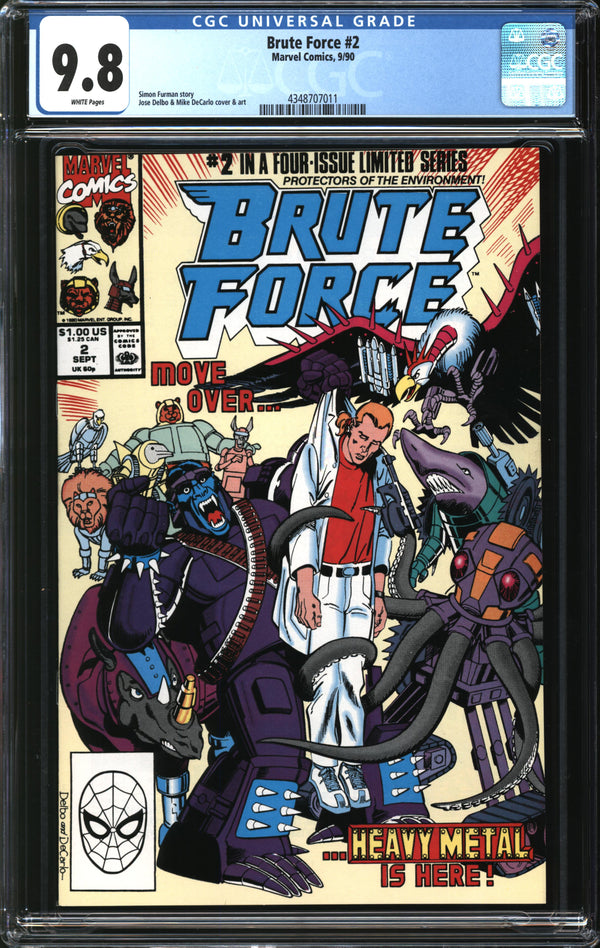 Brute Force (1990) #2 CGC 9.8 NM/MT