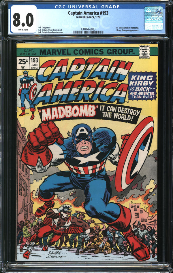 Captain America (1968) #193 CGC 8.0 VF