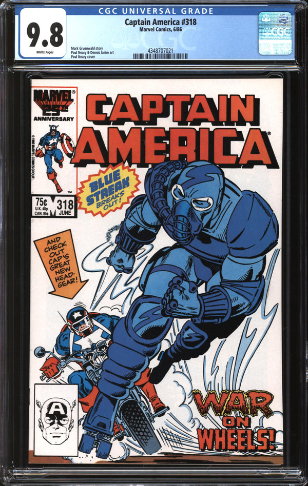 Captain America (1968) #318 CGC 9.8 NM/MT