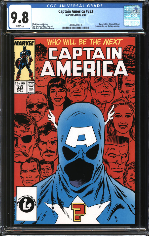 Captain America (1968) #333 CGC 9.8 NM/MT