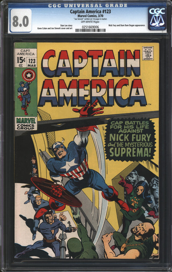 Captain America (1968) #123 CGC 8.0 VF