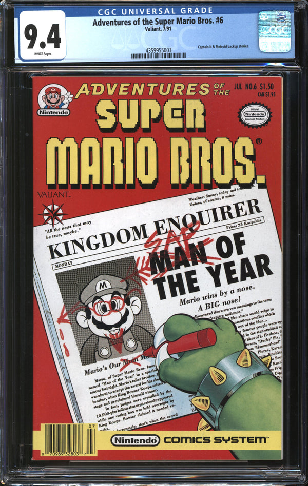 Adventures Of The Super Mario Bros. (1991) #6 CGC 9.4 NM