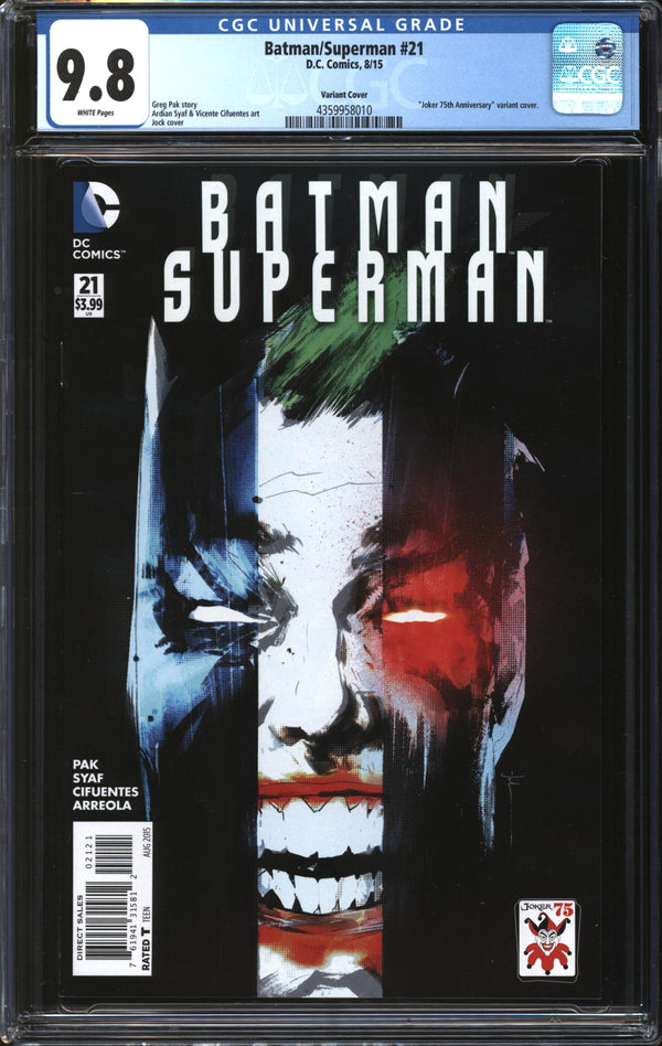 Batman/Superman (2013) #21 Jock Variant CGC 9.8 NM/MT