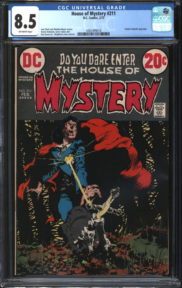 House Of Mystery (1952) #211 CGC 8.5 VF+