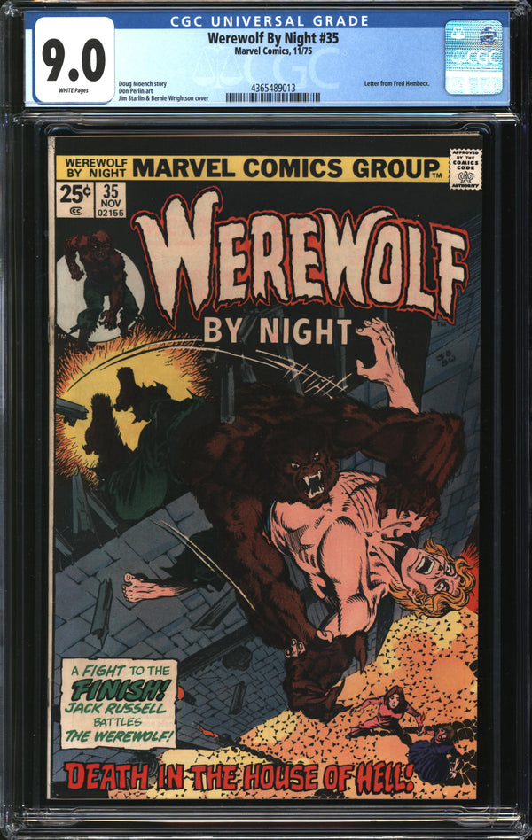 Werewolf By Night (1972) #35 CGC 9.0 VF/NM