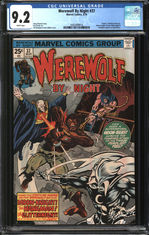 Werewolf By Night (1972) #37 CGC 9.2 NM-