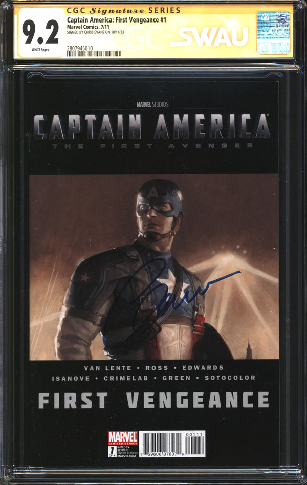 Captain America: First Vengeance (2011) #1 CGC Signature Series 9.2 NM-