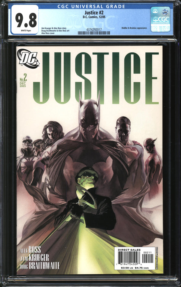 Justice (2005) #2 CGC 9.8 NM/MT