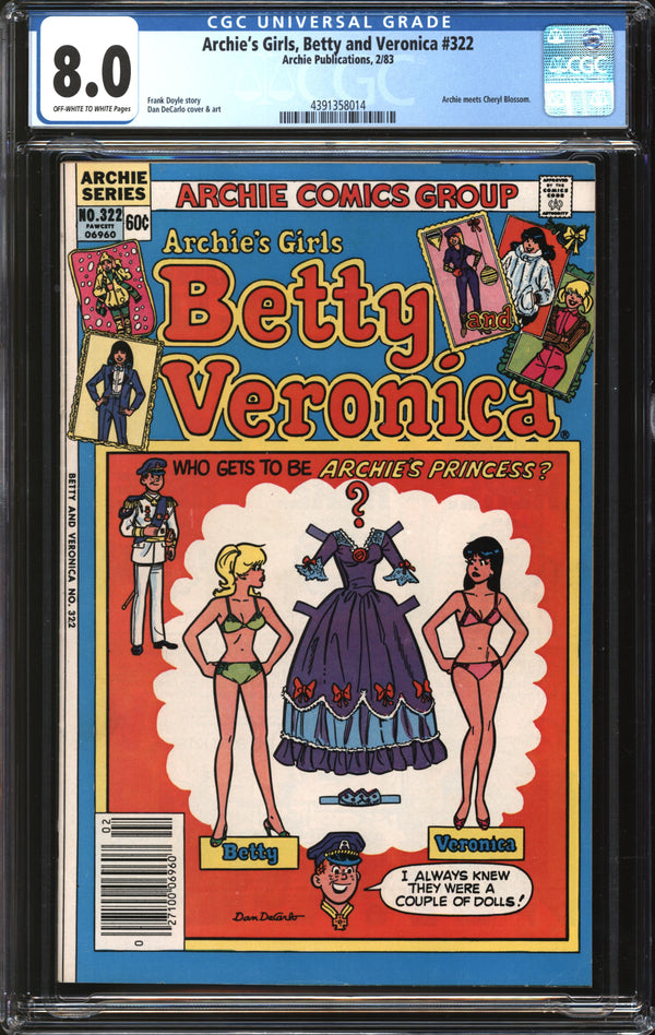 Archie's Girls, Betty And Veronica (1950) #322 CGC 8.0 VF