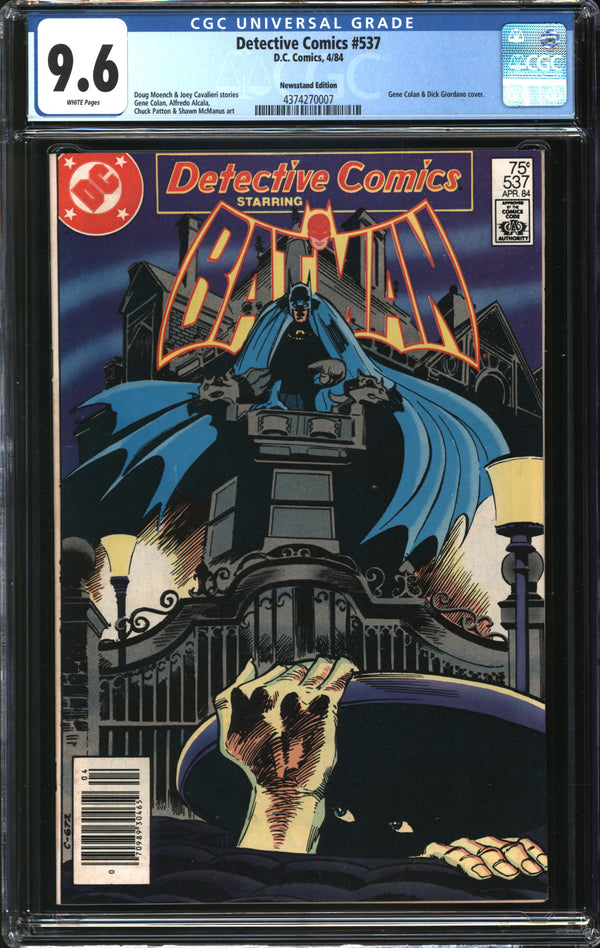 Detective Comics (1937) #537 Newsstand Edition CGC 9.6 NM+