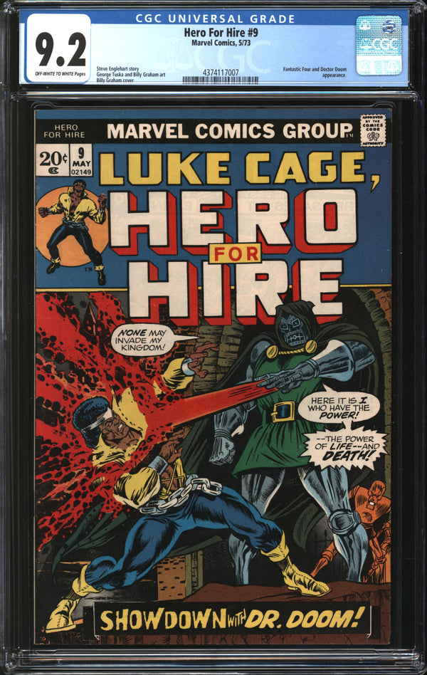 Hero For Hire (1972) # 9 CGC 9.2 NM-