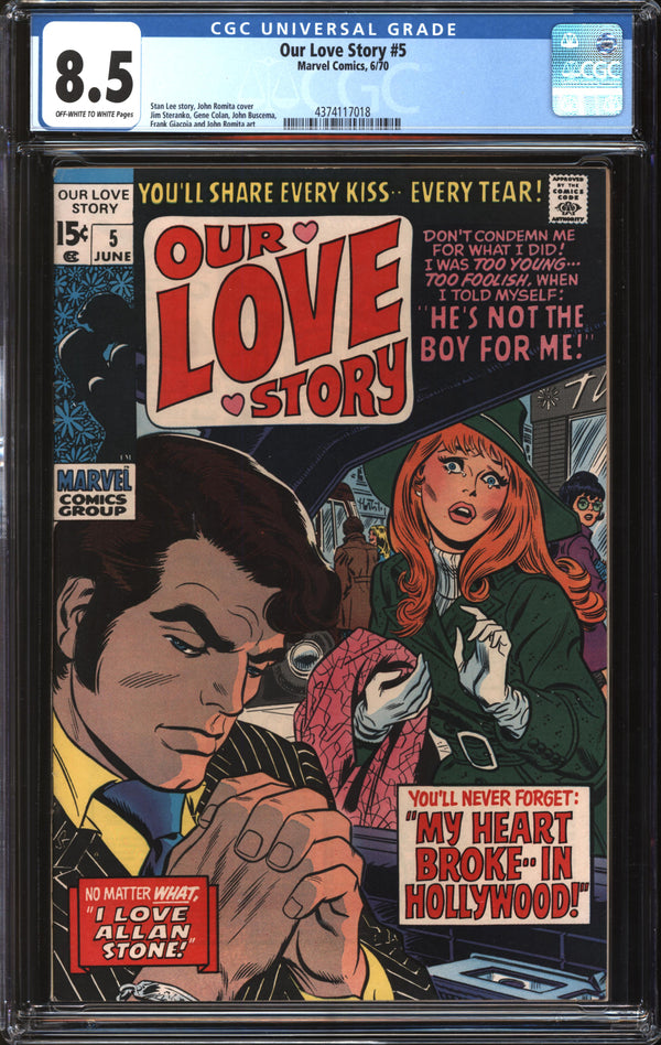 Our Love Story (1969) # 5 CGC 8.5 VF+