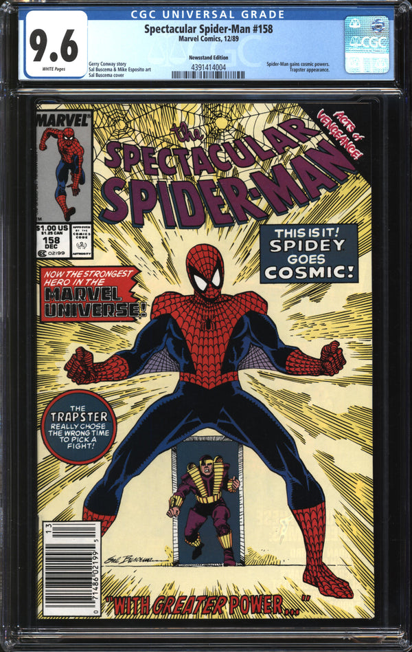 Spectacular Spider-Man (1963) #158 Newsstand Edition CGC 9.6 NM+