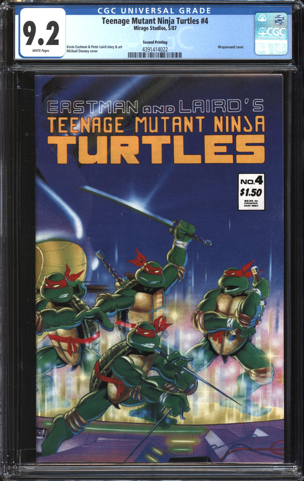 Teenage Mutant Ninja Turtles (1984) # 4 Second Printing CGC 9.2 NM-
