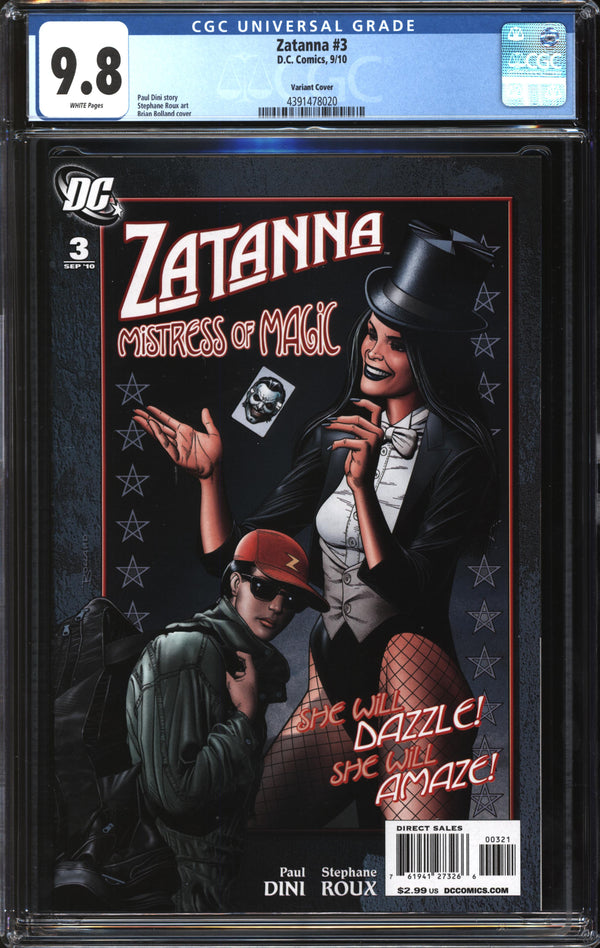 Zatanna (2010) # 3 Brian Bolland Variant CGC 9.8 NM/MT