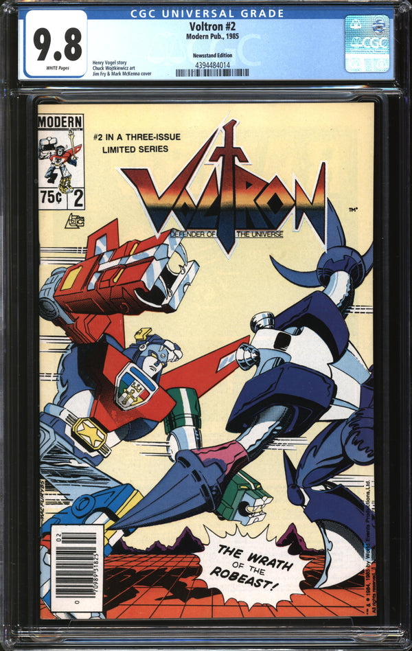 Voltron (1985) #2 Newsstand Edition CGC 9.8 NM/MT