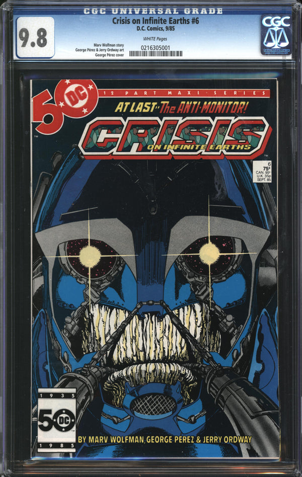 Crisis On Infinite Earths (1985) #6 CGC 9.8 NM/MT