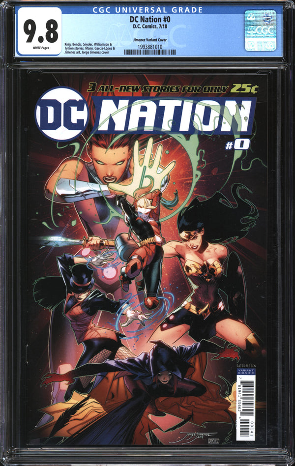 DC Nation (2018) #0 Jorge Jimenez Variant CGC 9.8 NM/MT