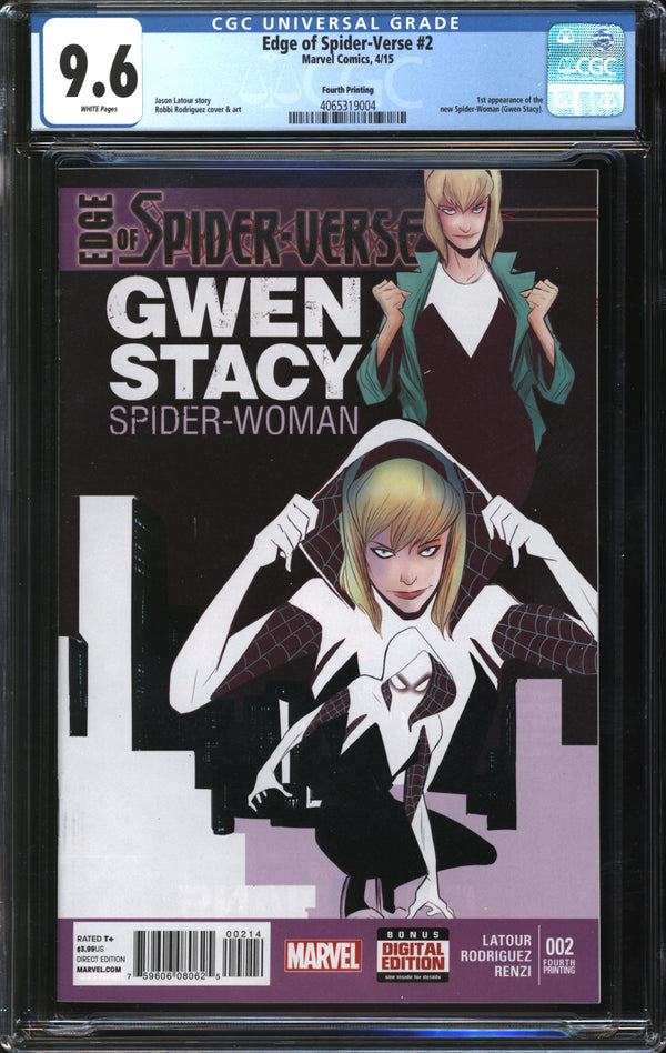Edge Of Spider-Verse (2014) #2 Fourth Printing CGC 9.6 NM+