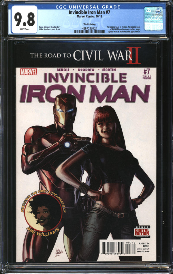 Invincible Iron Man (2015) #7 Third Printing CGC 9.8 NM/MT