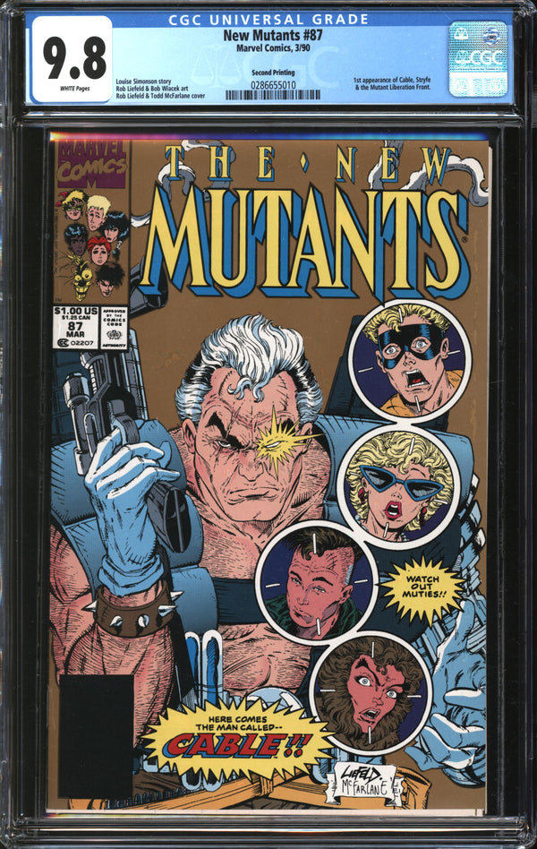 New Mutants (1983) #87 Second Printing CGC 9.8 NM/MT