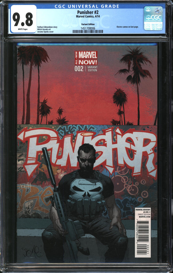Punisher (2014) #2 Jerome Opena Variant CGC 9.8 NM/MT