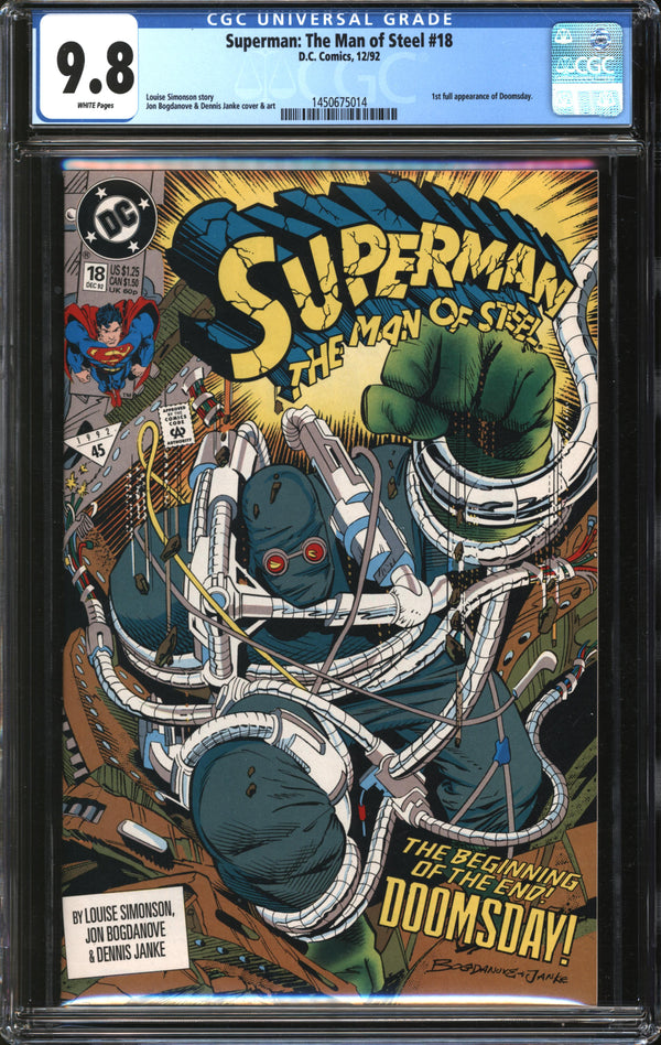 Superman: The Man Of Steel (1991) #18 CGC 9.8 NM/MT