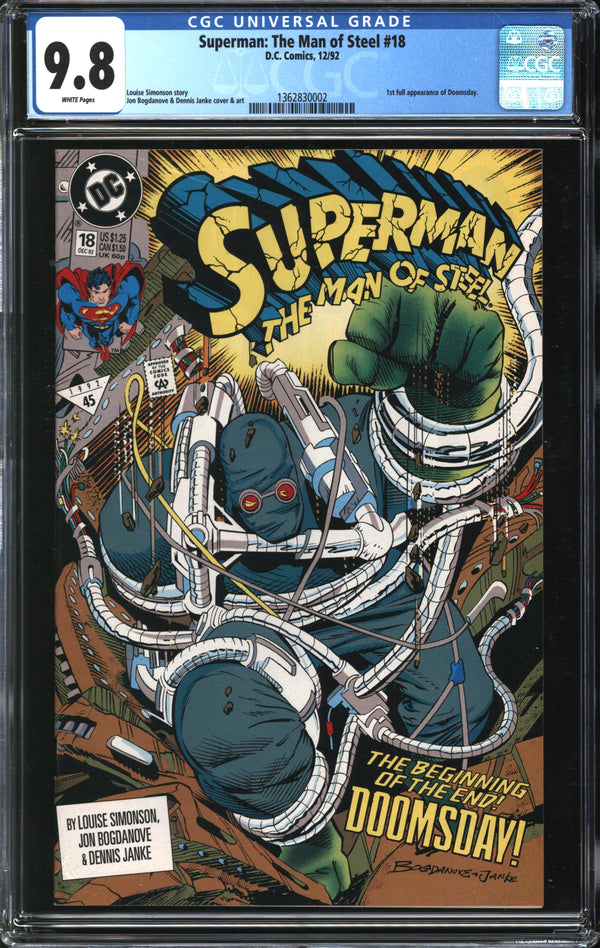 Superman: The Man Of Steel (1991) #18 CGC 9.8 NM/MT