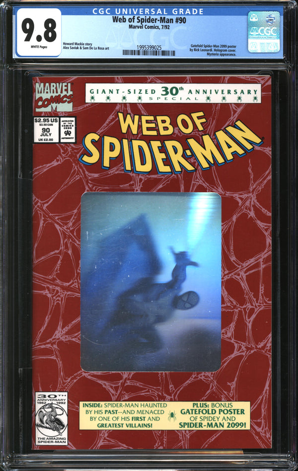 Web Of Spider-Man (1985) # 90 CGC 9.8 NM/MT