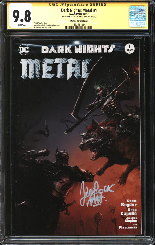 Dark Nights Metal (2017) #1 Francesco Mattina Variant CGC Signature Series 9.8 NM/MT