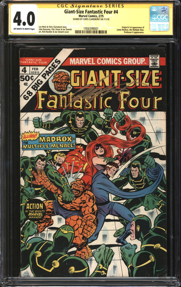 Giant-Size Fantastic Four (1974) #4 CGC Signature Series 4.0 VG