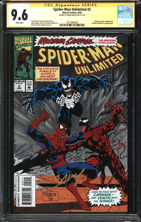 Spider-Man Unlimited (1993) #2 CGC Signature Series 9.6 NM+