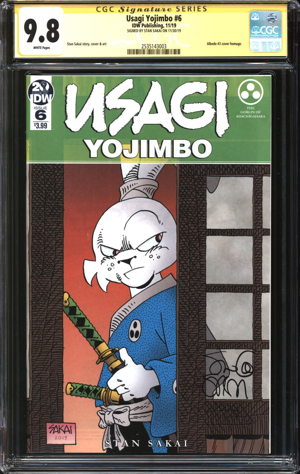 Usagi Yojimbo (2019) #6 CGC Signature Series 9.8 NM/MT